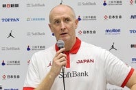 日本男子バスケの指揮官トム・ホーバスHC。写真：梅月智史（THE DIGEST写真部）