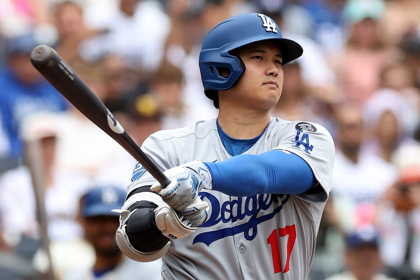 大谷は１番・指名打者で先発出場した。(C) Getty Images