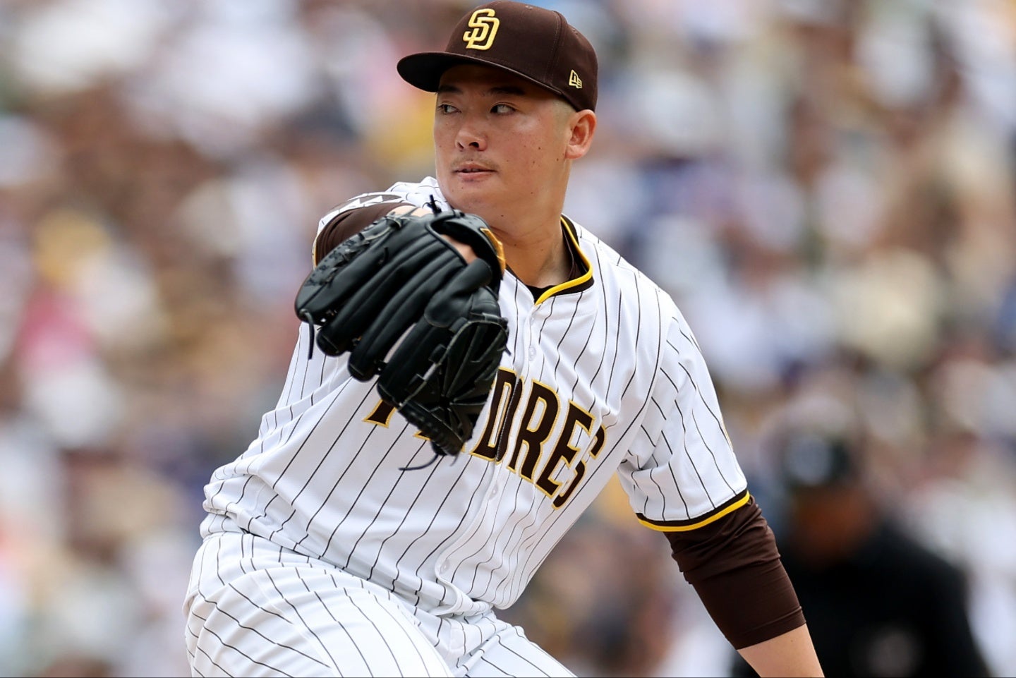 メジャー通算100奪三振を達成した松井。(C) Getty Images