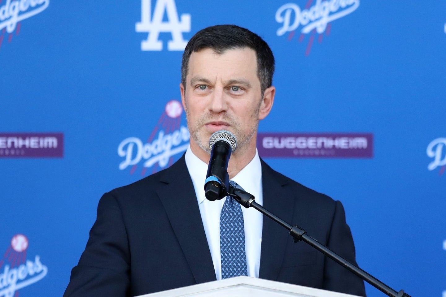 MLBのGMのうち「最も信頼できる」と評価されたのが、ドジャースのフリードマン編成本部長だった。(C)Getty Images
