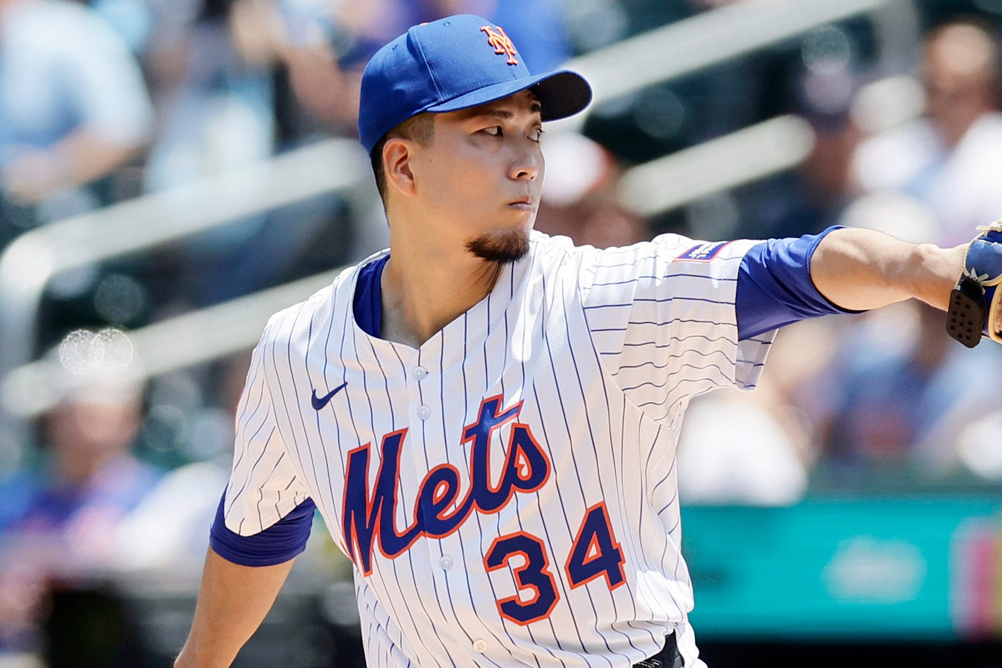 右太もも裏の負傷でIL入りとなったメッツ・千賀。(C)Getty Images