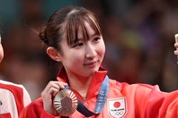 イメチェン姿を公開した卓球女子の早田ひな。(C)Getty Images
