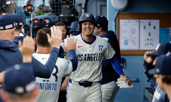 大谷が１試合２本のホームランを放った。(C) Getty Images