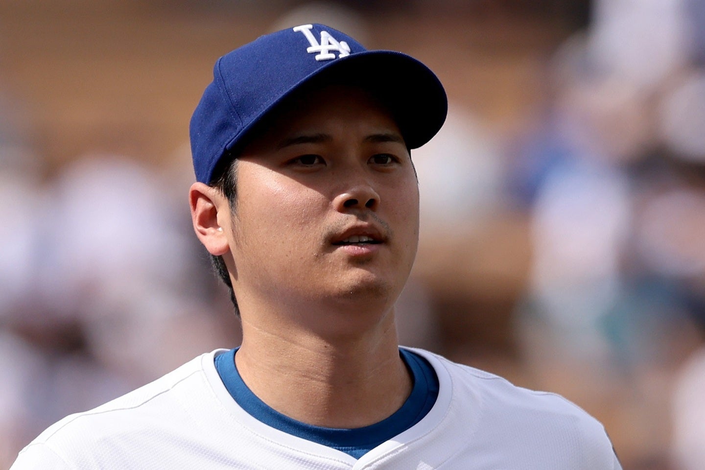 １番・投手兼指名打者として先発登板した大谷。(C) Getty Images