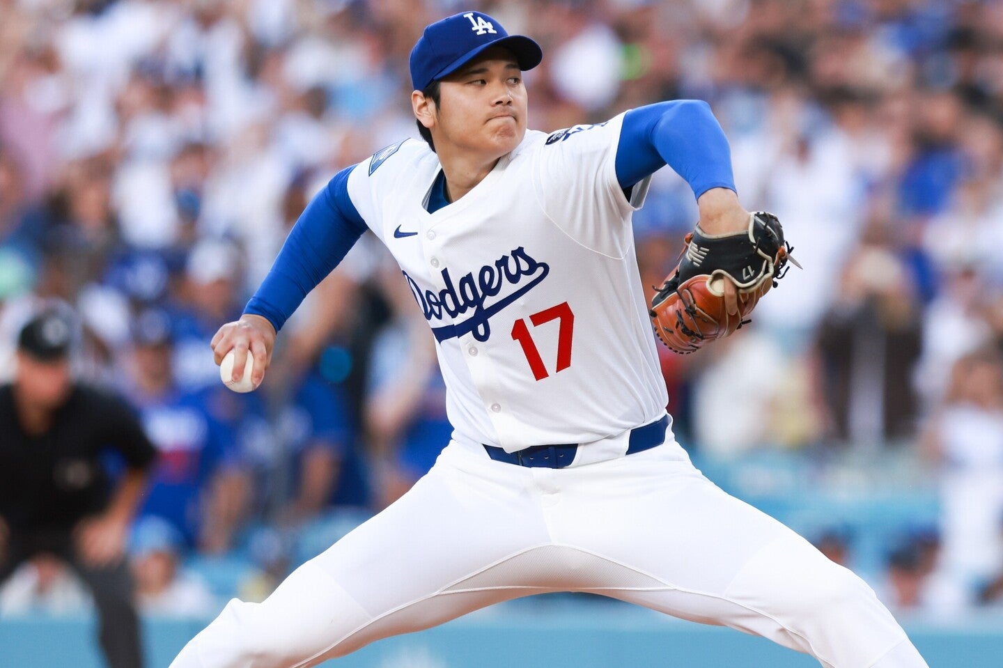 ついにメジャー復帰マウンドに立った大谷。１イニング２安打１失点という結果だった。(C)Getty Images
