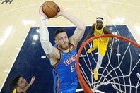 今季サンダーに加入したハーテンスタインだが、初年度から重要な戦力としてチームにフィットしている。(C)Getty Images