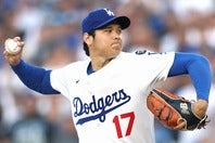 復帰登板を果たし、殿堂入り投手に称賛された大谷。(C)Getty Images