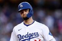 ドジャースのパヘス。再び、死球を受け、ネット上が騒然となっている。(C)Getty Images