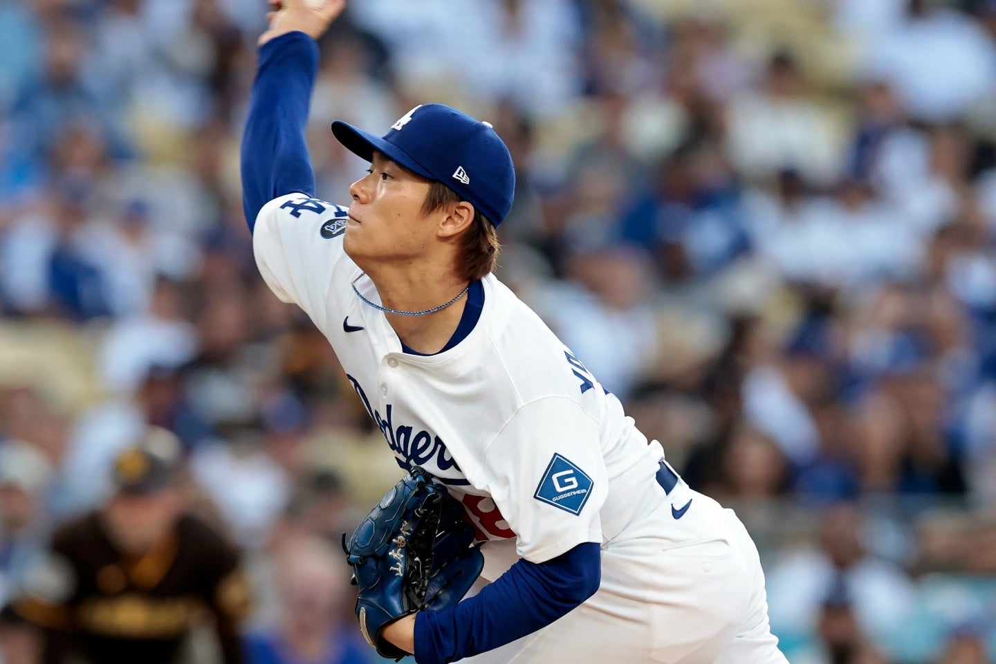 山本は７回途中３失点の粘投も今季６敗目を喫した。(C)Getty Images