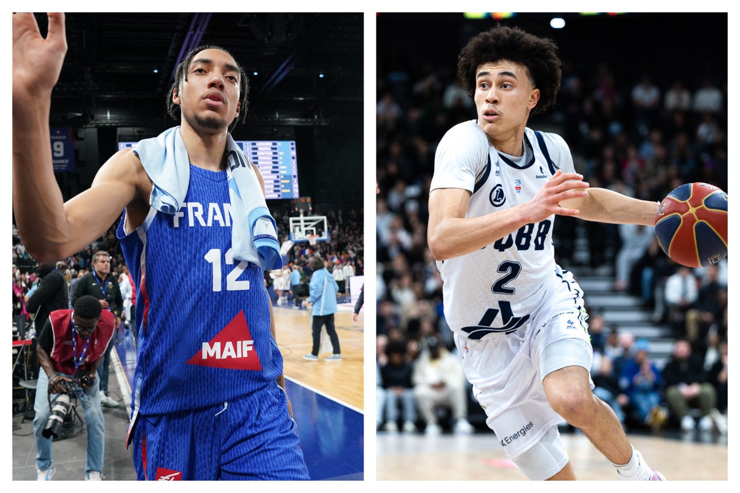 今年のNBAドラフトでも、トラオレ（右）＆エサング（左）のフランス勢が上位で指名されそうだ。(C)Getty Images