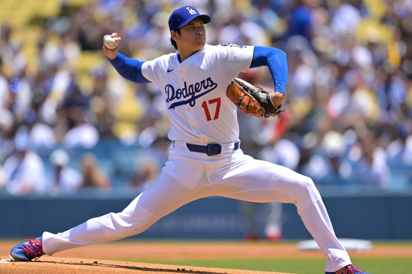 大谷は今季２度目の先発マウンド。１回を２K無失点で降板した。(C) Getty Images