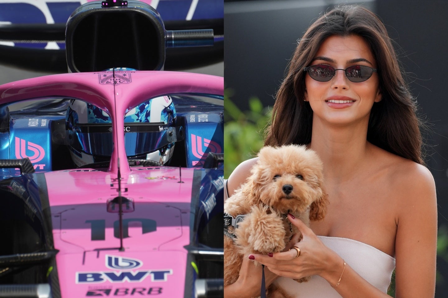 モデルのフランシスカさん（右）と交際中のガスリー（左）。(C) Getty Images