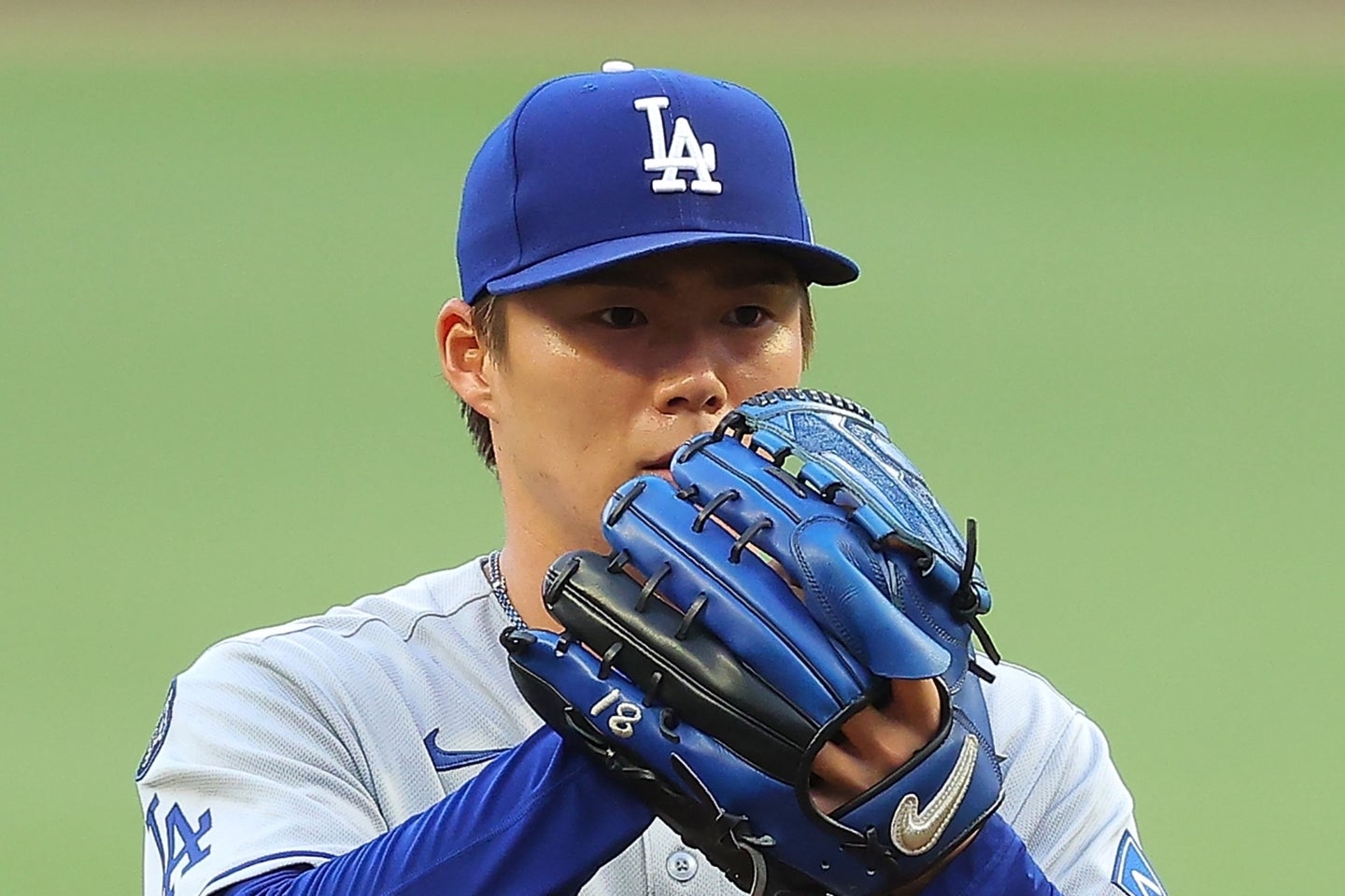 ５回無失点と好投したロッキーズ戦で、７勝目を挙げた山本。(C)Getty Images