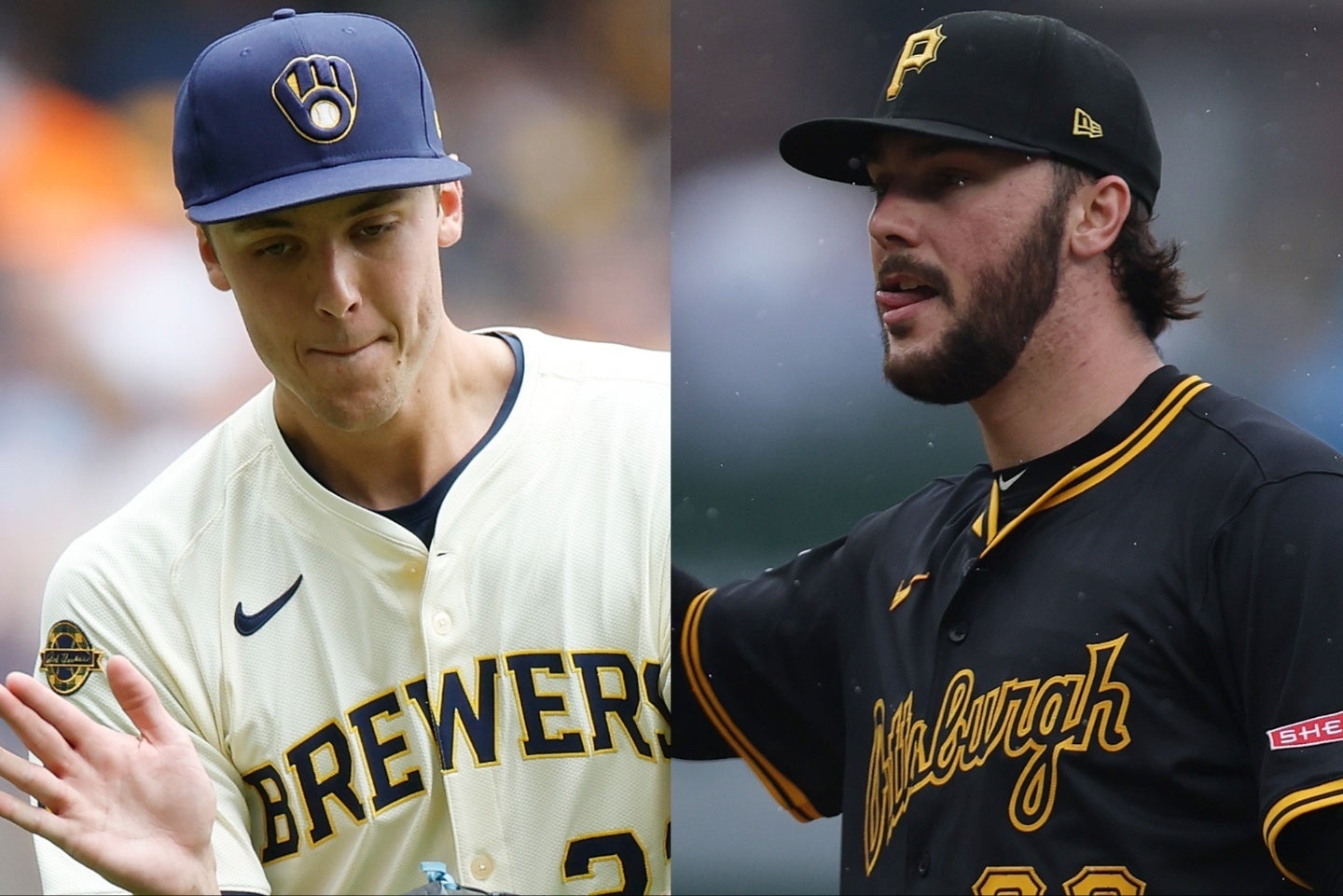 MLB屈指の若手右腕、スキーンズ（右）とミジオロウスキー（左）。(C)Getty Images
