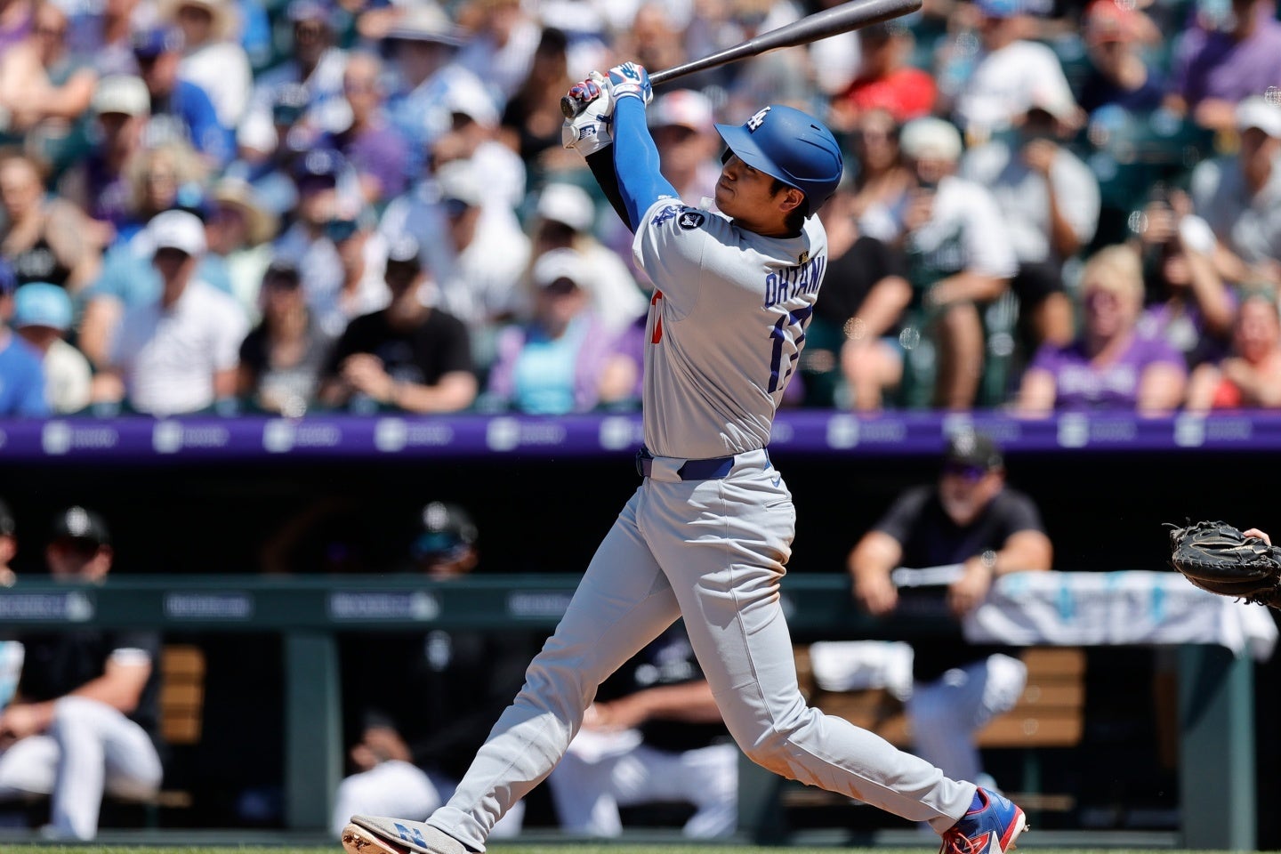 １番・DHで先発出場した大谷は７回に28号HRを放った。(C)Getty Images