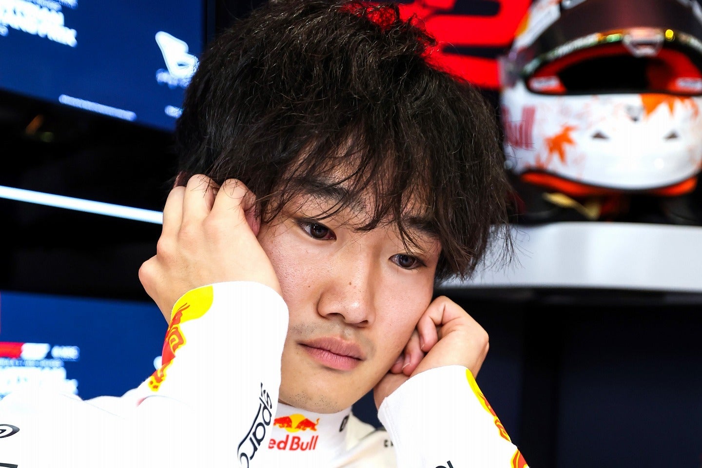 18番グリッドを獲得した角田。(C)Getty Images
