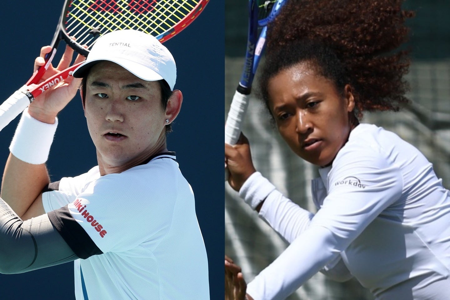 西岡（左）はディミトロフに初勝利となるか。大坂（右）はギブソンと初対戦。（C）Getty Images