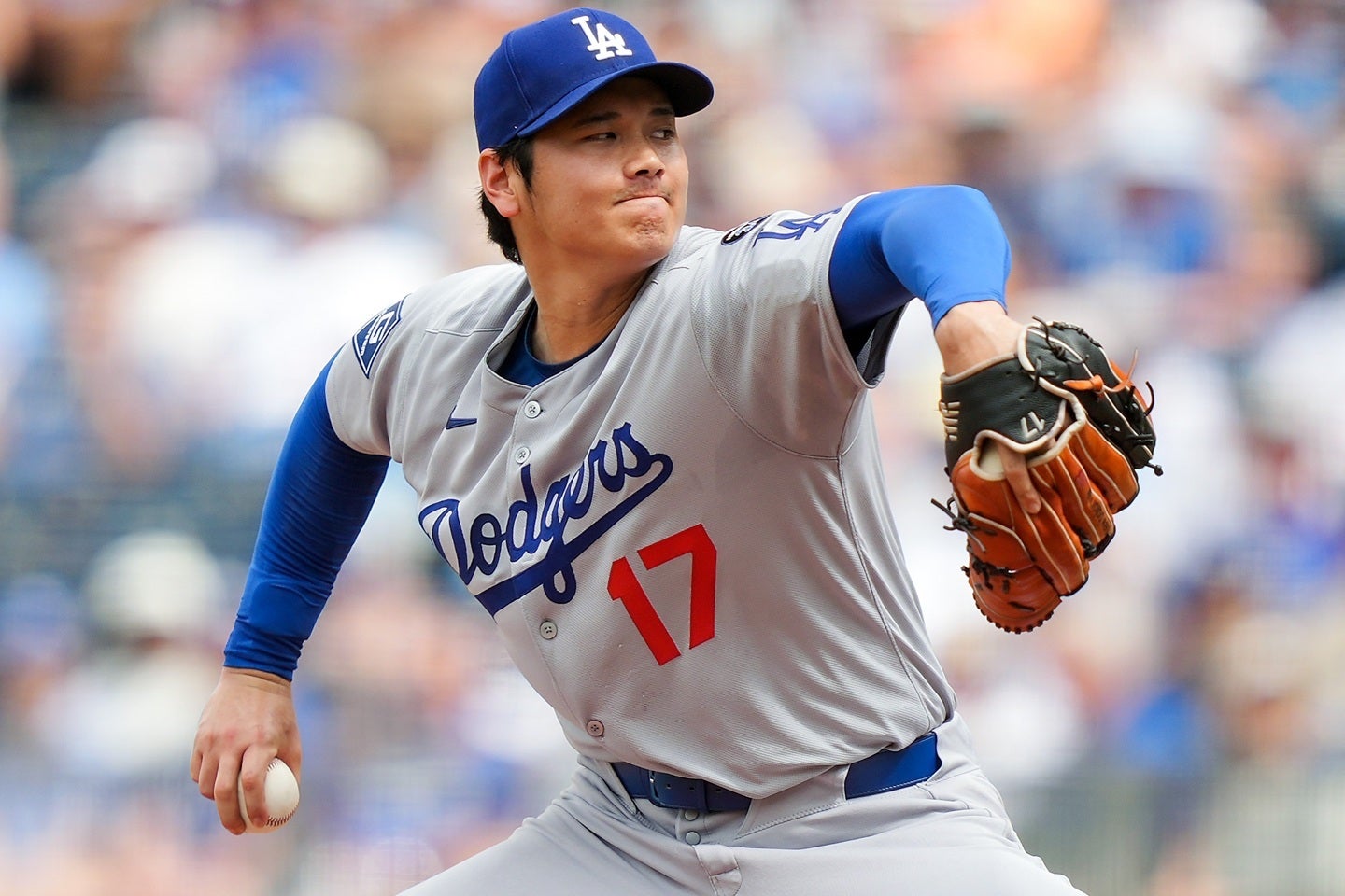 メジャー自己最速の164キロをマークした大谷。(C) Getty Images