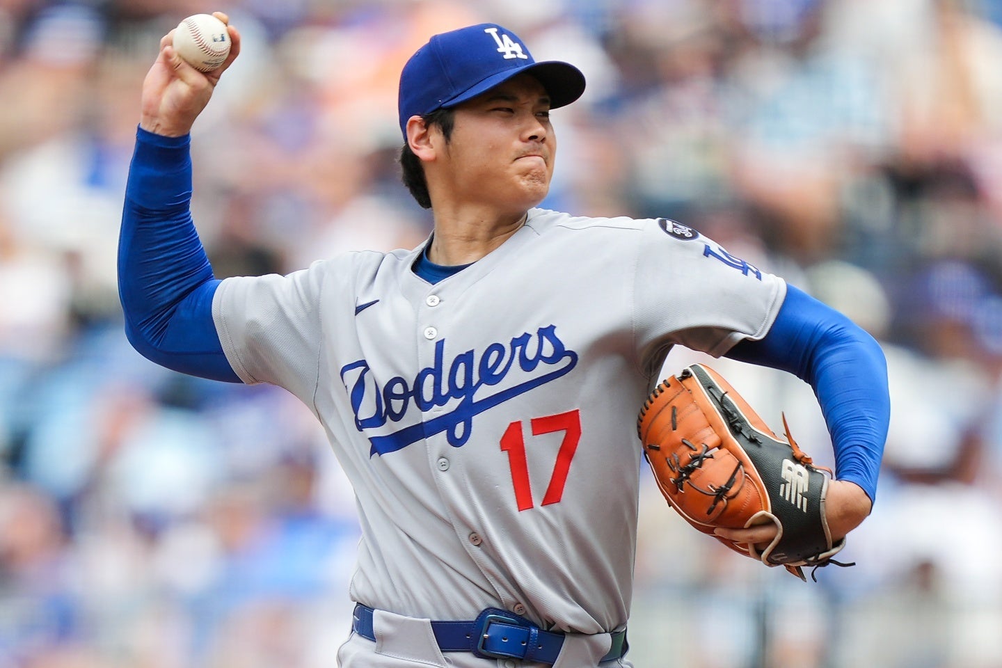 今季３度目の先発登板を果たした大谷。渡米後最速記録をマークした。(C)Getty Images