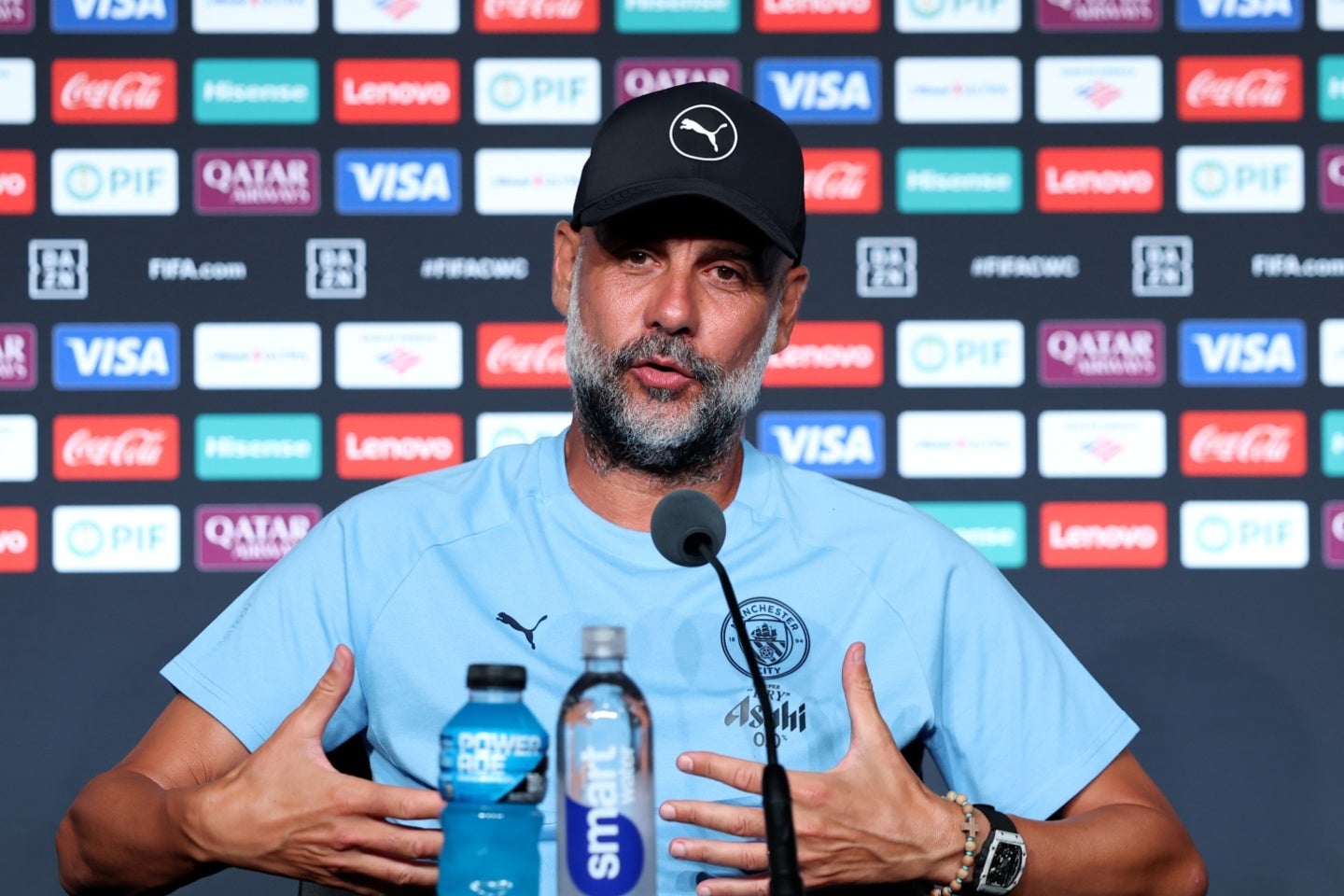 マンCを指揮するグアルディオラ監督。クラブW杯の存在を非難するコメントを発した。(C)Getty Images