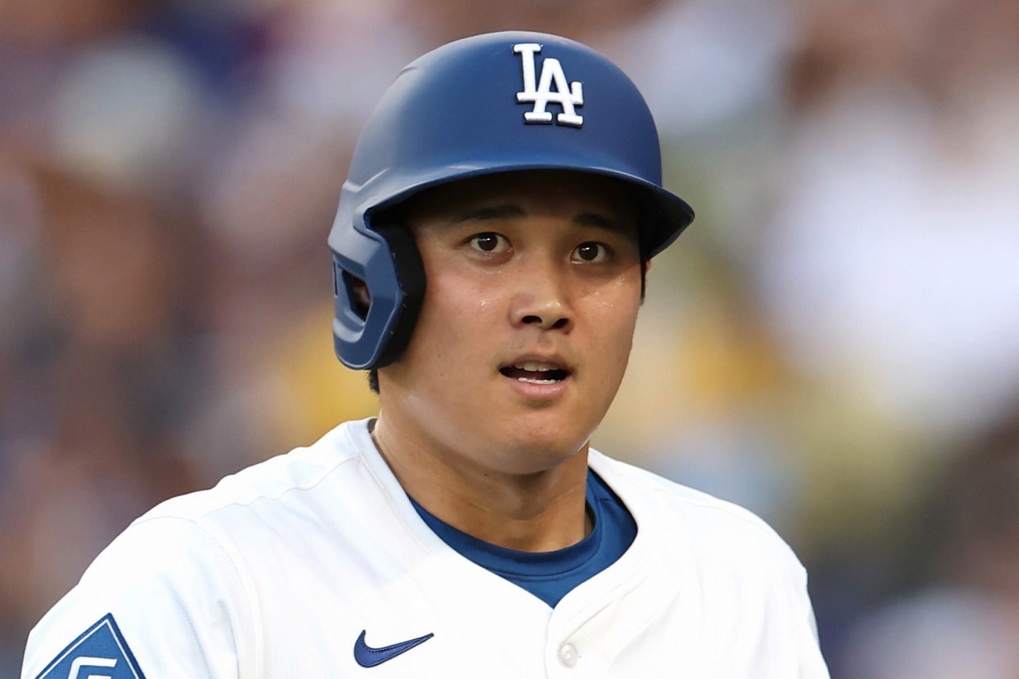 衝撃の一打によってナ・リーグで30本塁打に一番乗りした大谷。(C)Getty Images