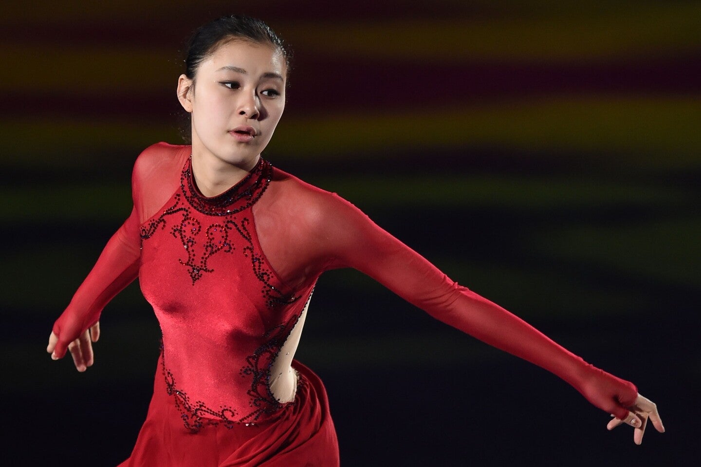 可憐な水着姿を披露した村上さん。(C) Getty Images