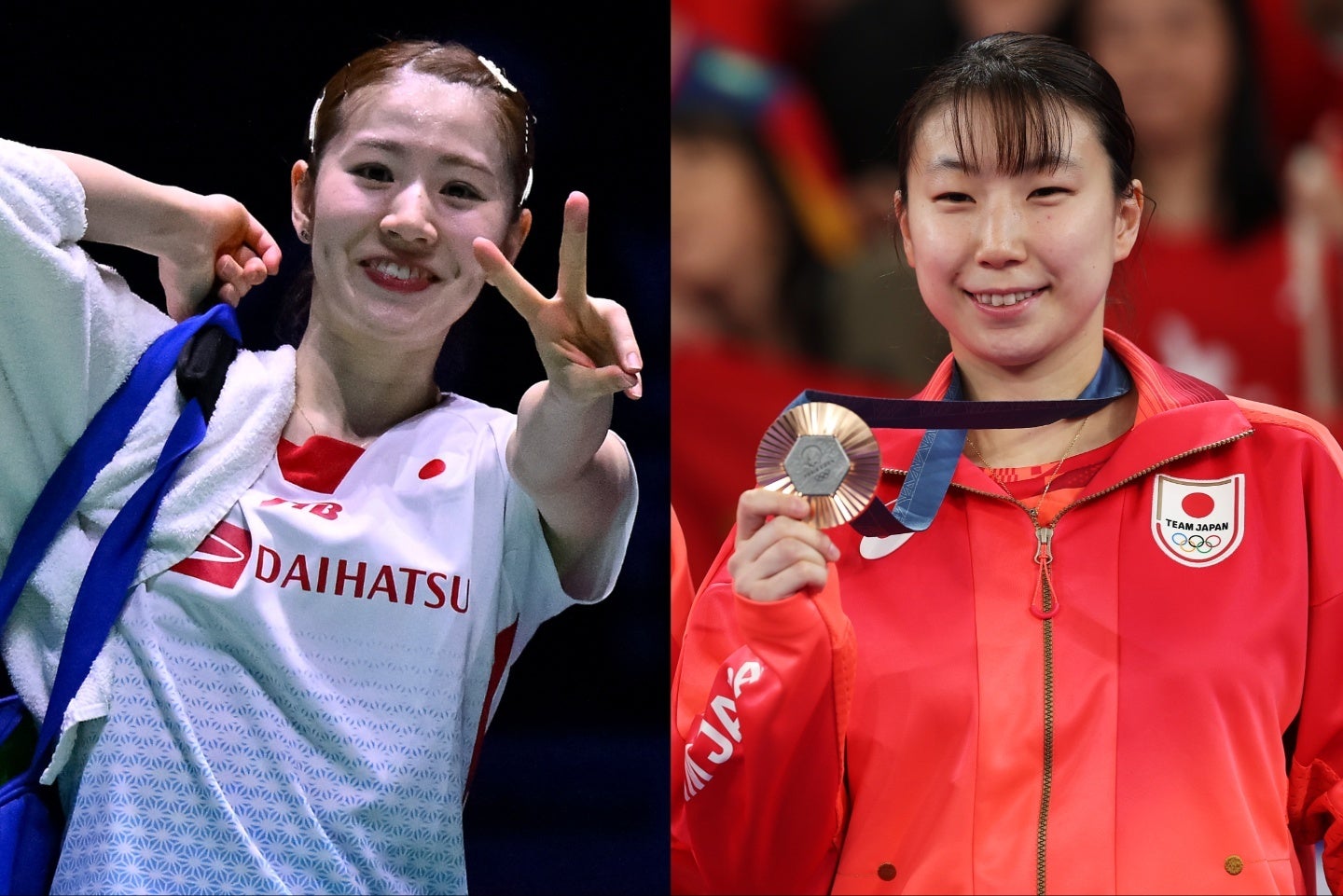 志田（左）が五十嵐（右）の新婚旅行投稿にコメントした。(C)Getty Images