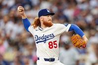 今季５勝目を挙げたドジャースのメイ。(C)Getty Images