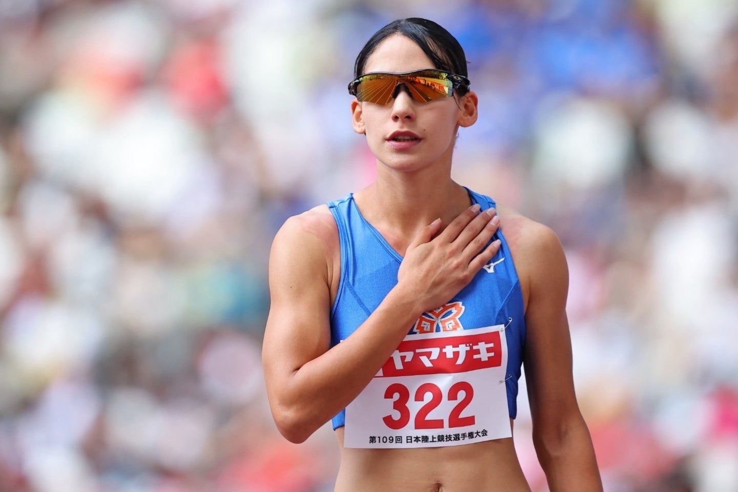女子400m決勝に進出したフロレス・アリエ。初の頂点を狙う。写真：梅月智史（THE DIGEST写真部）
