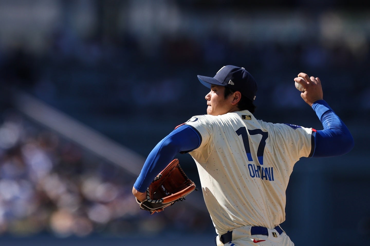 大谷がアストロズ戦で投じた魔球スイーパー。その軌道が注目を集めている。(C) Getty Images
