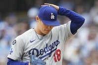 初回５失点の山本が１回途中で降板となった。(C) Getty Images
