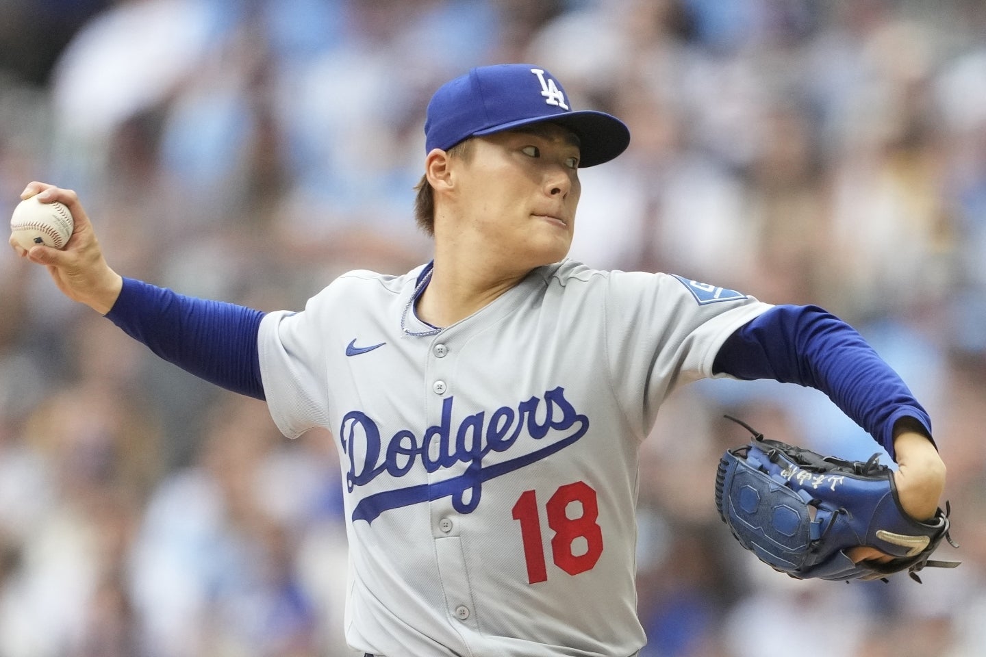 初選出されたオールスターでの登板が事実上不可能となった山本。(C)Getty Images
