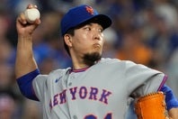 千賀が復帰登板で４回無失点の好投を披露した。(C) Getty Images