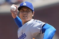 初回を３者連続三振に抑えた大谷。３回無失点と好投した。(C)Getty Images