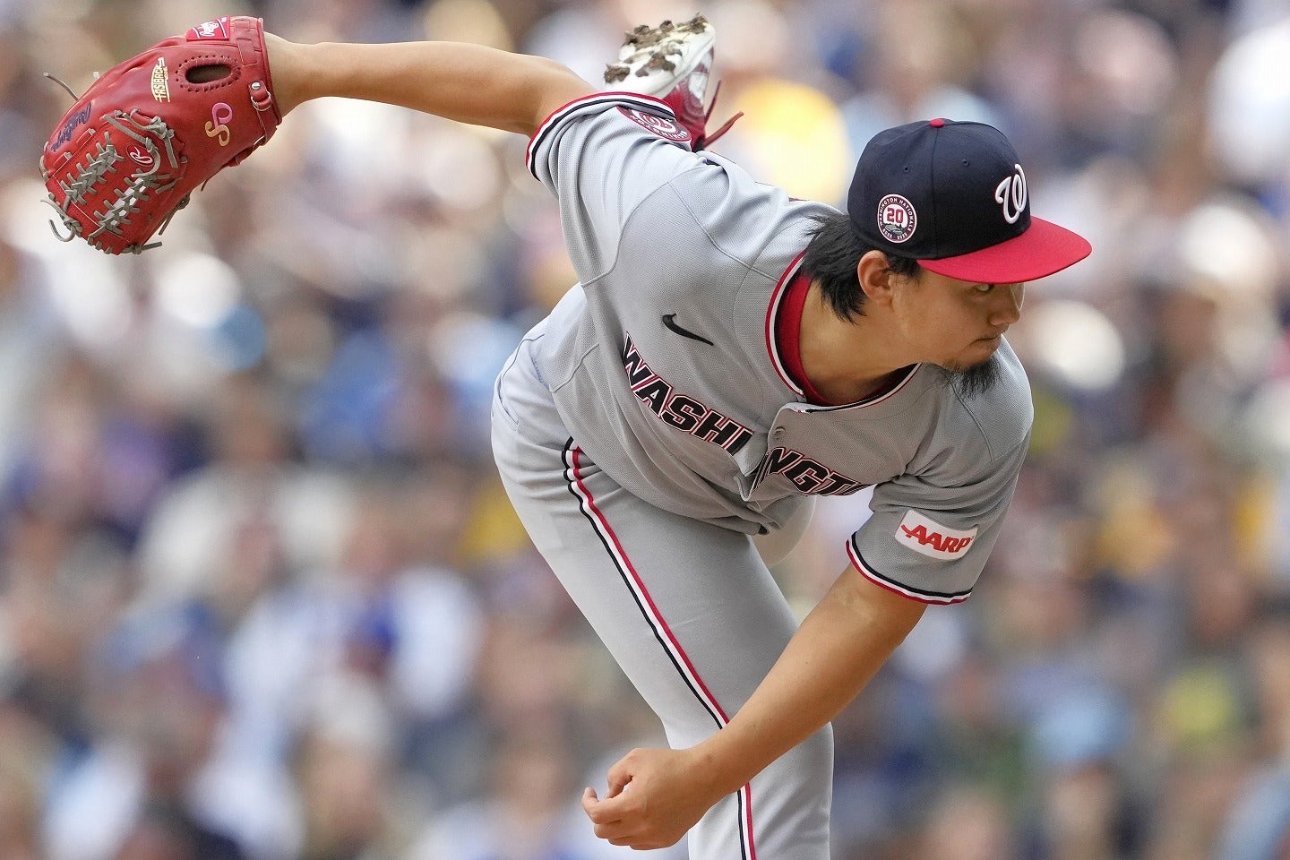 マイナー降格が発表された小笠原。監督代行からはポジティブなコメントが寄せられたが...(C)Getty Images