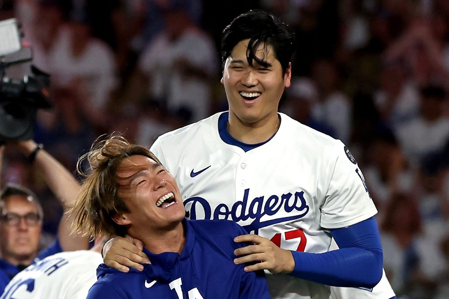 オールスターの開催地アトランタに向けて出発した大谷と山本。(C)Getty Images