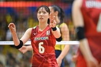 セッターの関菜々巳。世界ランク上位国との差について語った。写真：金子拓弥（THE DIGEST写真部）
