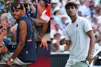 バルセロナのヤマル（左）とテニスプレーヤーのカルロス・アルカラス（右）。(C)Getty Images