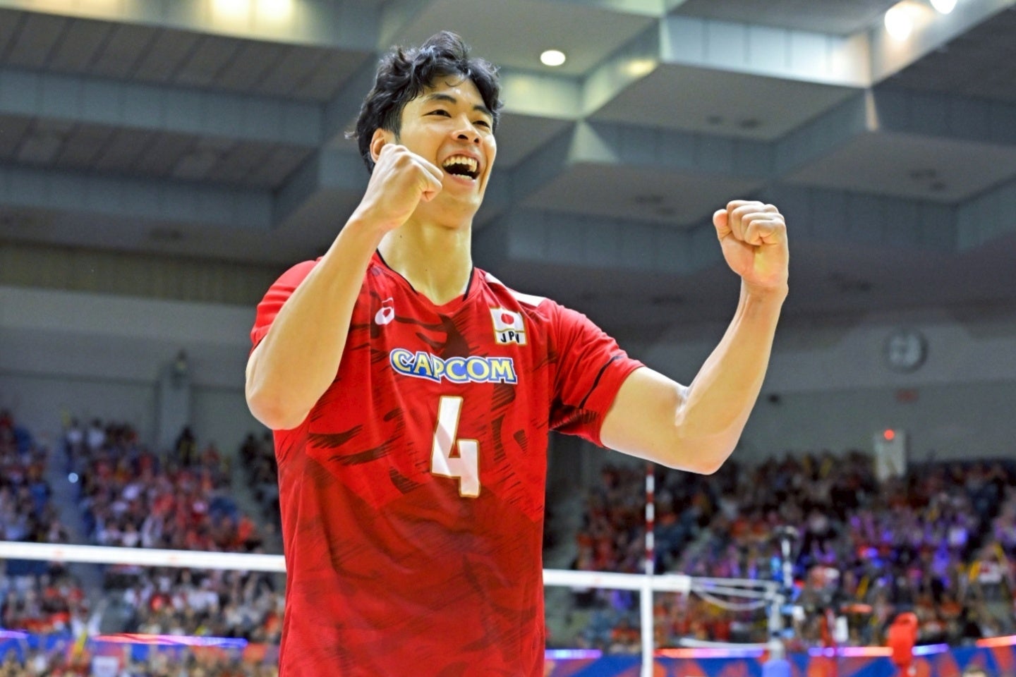宮浦はドイツ戦でチーム２位の20得点を挙げた。写真：金子拓弥（THE DIGEST写真部）