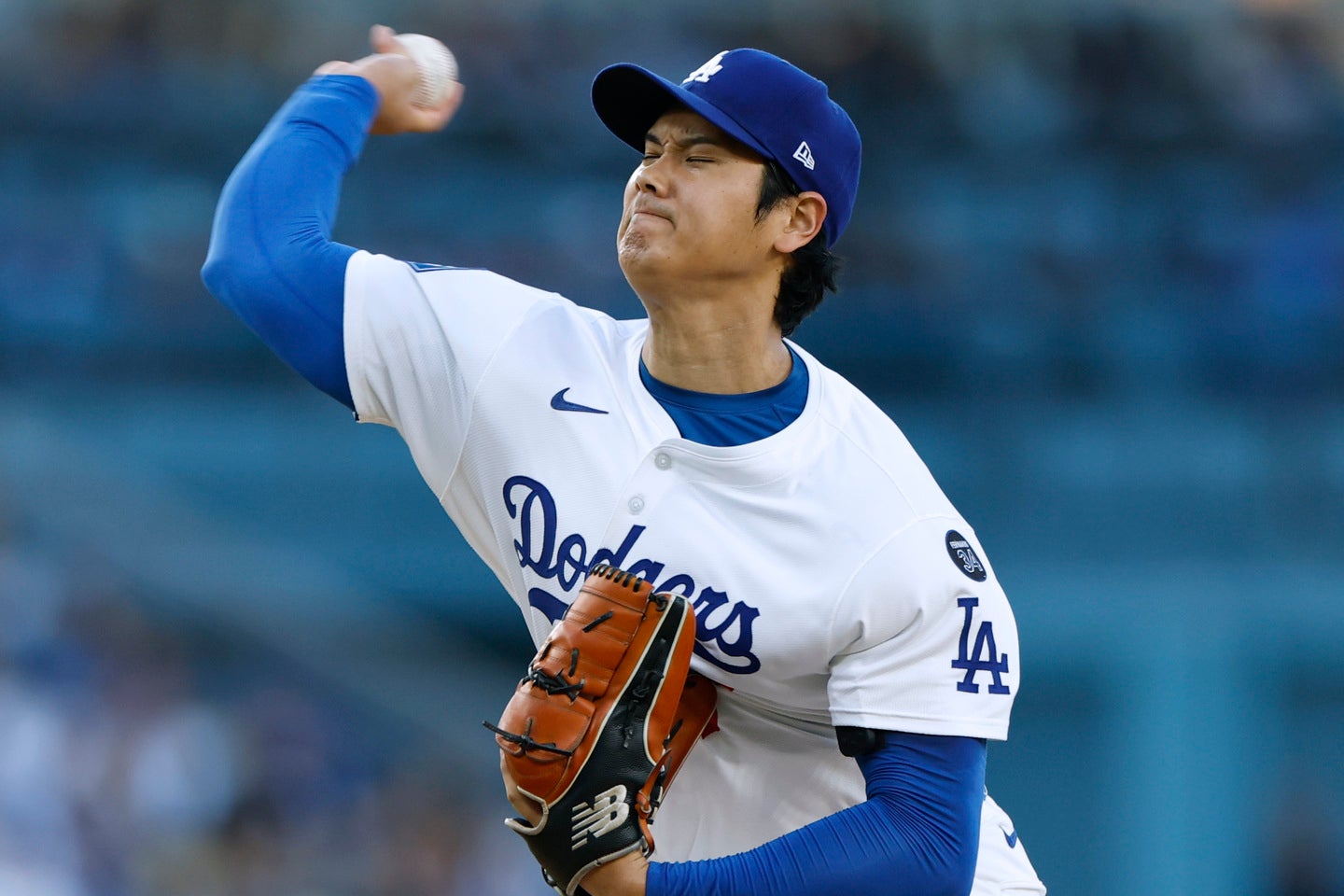 今季６度目のマウンドに上がった大谷。(C) Getty Images