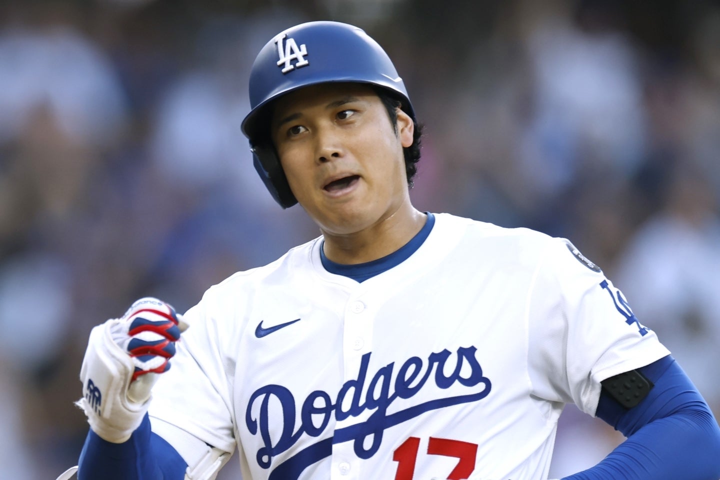 投手として先発した大谷が、打者として２ラン本塁打を放った。(C)Getty Images