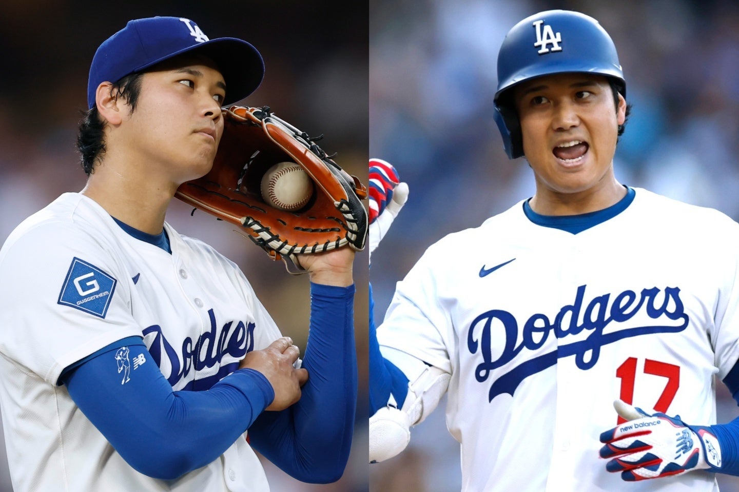 大谷は初回に逆転２ランHRを放ちガッツポーズ。投げては３回１失点だった。(C)Getty Images
