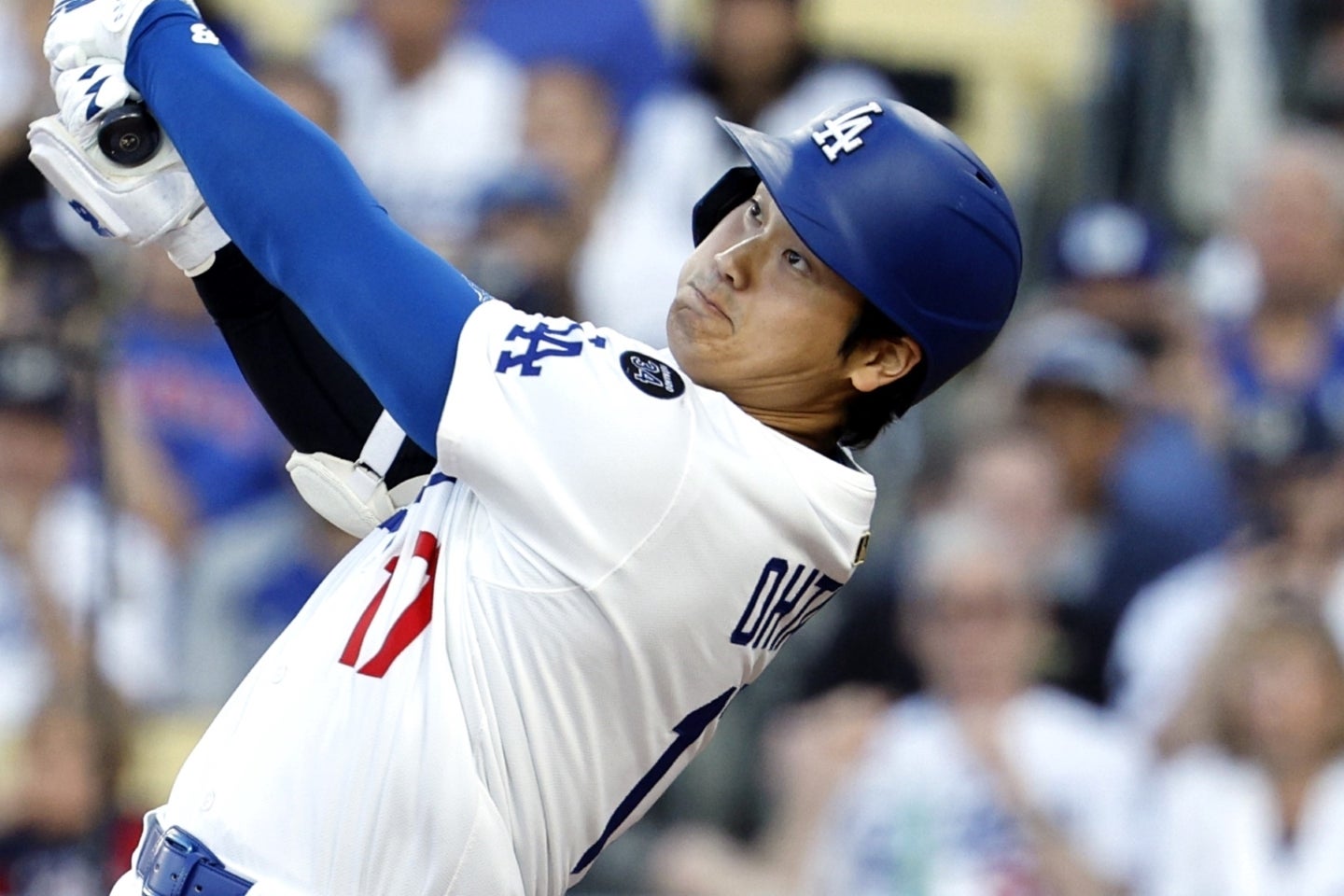 日本選手初の４試合連続アーチを放った大谷。(C)Getty Images
