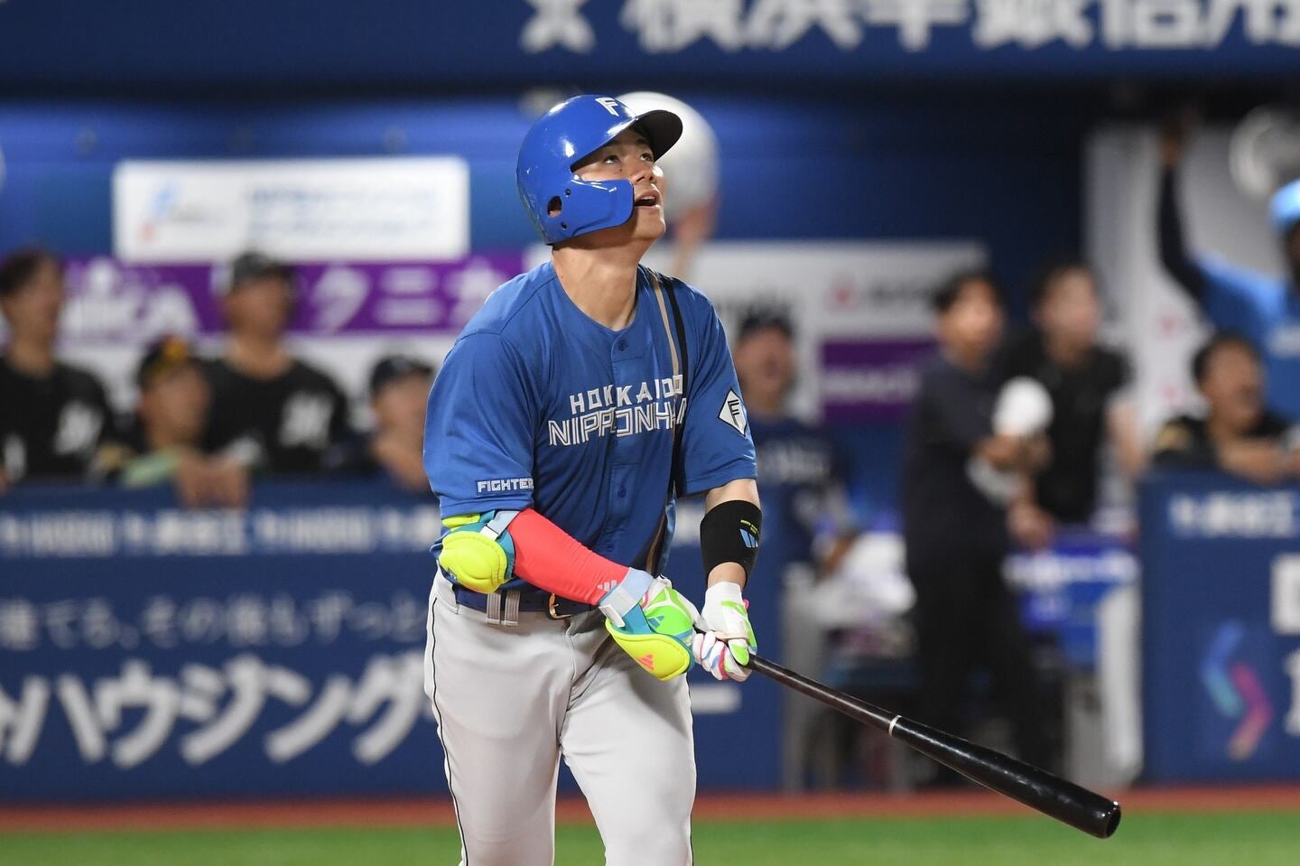 球宴ソロアーチを放った清宮。写真：鈴木颯太朗