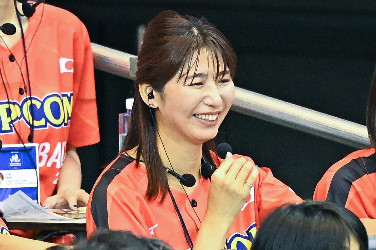 男子日本代表の山内との貴重な２ショットを公開した大友さん。写真：金子拓弥（THE DIGEST写真部）
