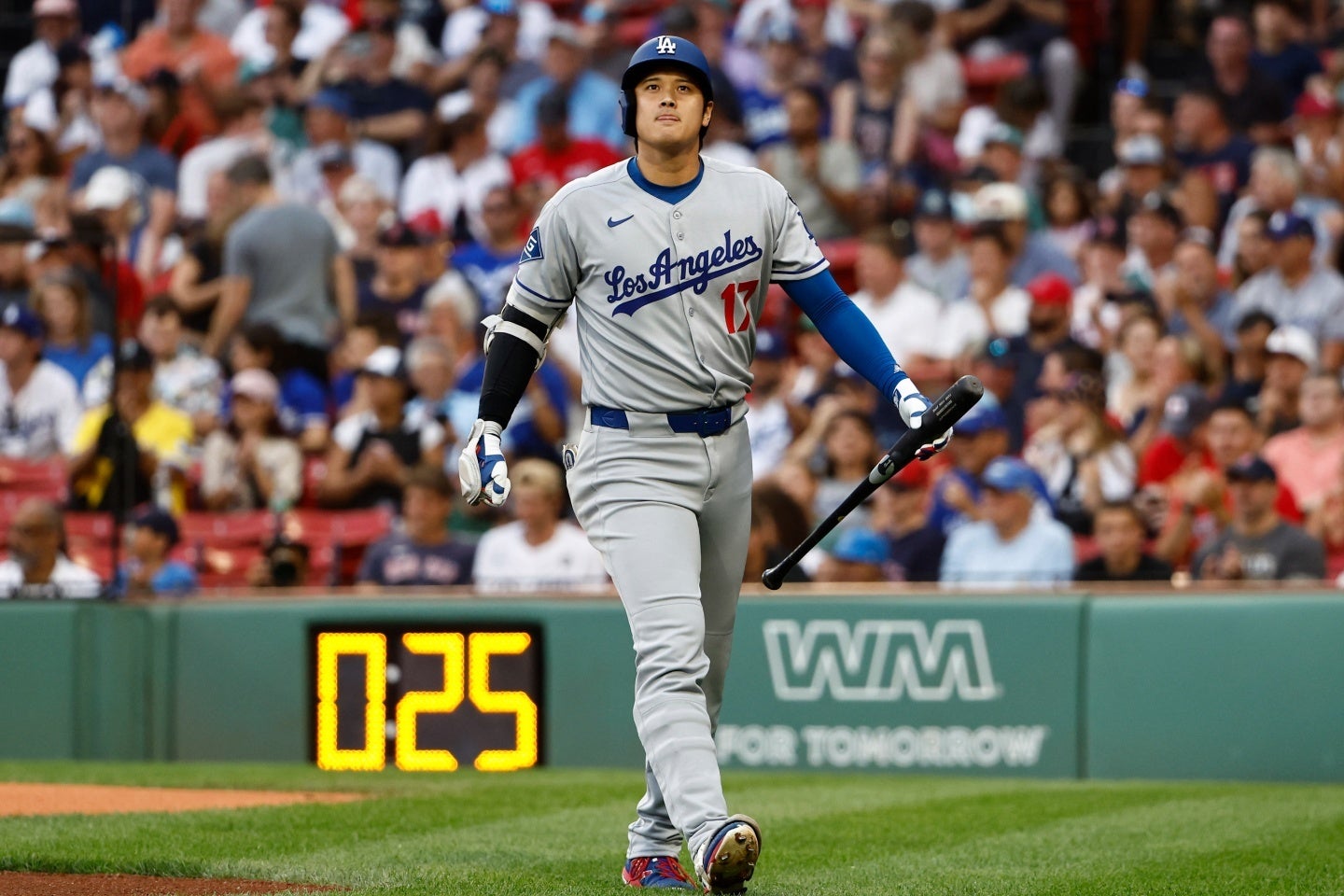 大谷は初回に38号HRを放つも、第２打席以降はすべて三振だった。(C) Getty Images