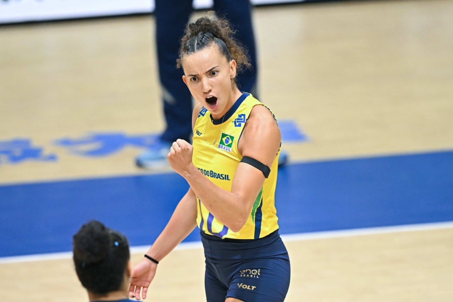 ブラジルの絶対的エースかつ主将を務めるガビ。写真：金子拓弥（THE DIGEST写真部）