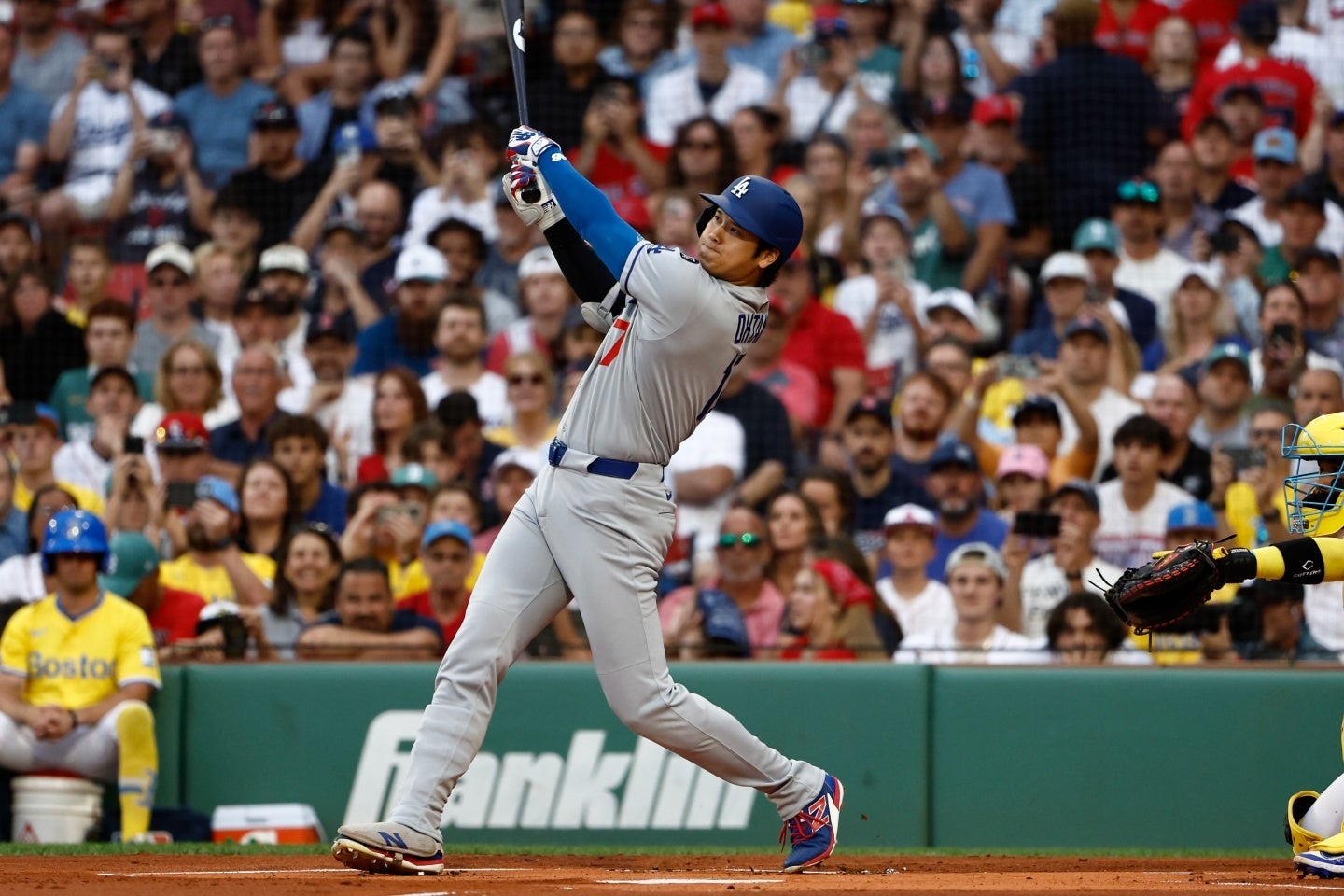 大谷は初回に38号HRを放った。(C) Getty Images