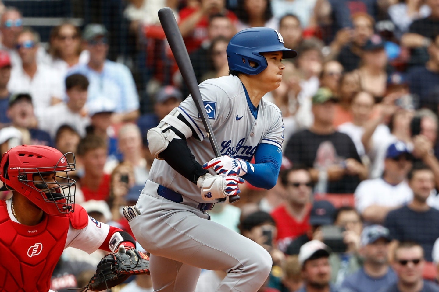 大谷は４打数２安打。７試合ぶりにマルチ安打を挙げた。 (C) Getty Images