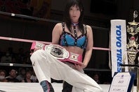 ３月にジュニア王座に就いたさくらあや。７月19日にはYUNAとの防衛戦に勝利した。写真：橋本宗洋